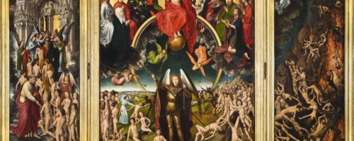 Memling pod lupą — ilustracja