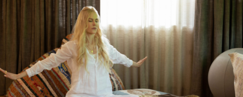 Nicole Kidman w roli Mashy, niekonwencjonalnej psychoterapeutki podającej swoim pacjentom psylocybinę, w serialu Dziewięcioro nieznajomych fot. Vince Valitutti / Hulu / THA / Avalon / BE&W