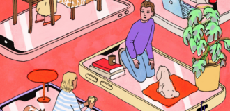 Nie ma&nbsp;miłości na&nbsp;Tinderze — ilustracja
